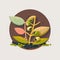 Pigeon Peas Vegetable Cute Playful Flat Icon by Generative AI