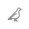 Pigeon side view line icon