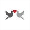 Pigeon Vector Animal Couples Love Romance Symbol