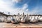 Pigeons resting on the rooftop