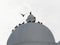 Pigeons resting on top of the dome of the Ponta do HumaitÃ¡ Fort