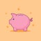 Piggy bank. Banking concept. Flat style