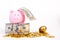 Piggy bank and banknote,coin,egg