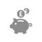 Piggy bank and British pound vector icon