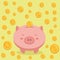 Piggy Bank and Coin Money Vector