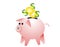 Piggy Bank With Coins Saving Money