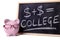 Piggy Bank with college formula