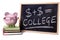 Piggy Bank with college formula