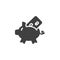 Piggy Bank with Credit Card vector icon