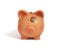 Piggy bank with eye bruise