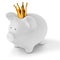 Piggy Bank with Gold Crown