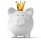 Piggy Bank with Gold Crown