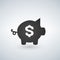 Piggy bank icon, investment concept. Vector illustration.