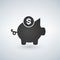 Piggy bank icon, investment concept. Vector illustration.