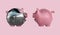 Piggy bank illustration. Safe banking