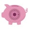 Piggy bank illustration with vault vector