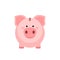 Piggy bank isolated on white background. Pig Icon saving or accumulation of money.