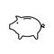 Piggy bank outline icon