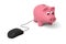 Piggy bank pig business finance e-banking economy internet mouse
