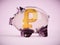 Piggy bank with russian rouble sign inside 3d illustration