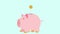 Piggy bank save money concept