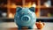 Piggy bank savings secure financial success for future prosperity generated by AI