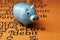 Piggy bank and secure debit concept