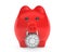 Piggy bank secured with combination lock