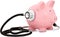 Piggy bank with a stethoscope - financial check up