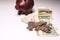 Piggy bank to save, personal finances and economy