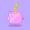 Piggy Bank vector illustration. Moneybox flat illustration.