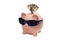 Piggy bank wearing shades