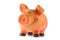 Piggy bank on white background