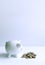 Piggy bank. White ceramic moneybox