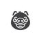 Piggy cute face emoticon vector icon