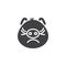 Piggy displeased face emoji vector icon