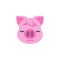 Piggy Expressionless Face Emoji flat icon