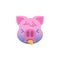 Piggy Face Vomiting Emoji flat icon