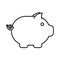Piggy money cash safety outline