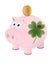 Piggy moneybox with coins