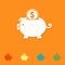 Piggy Moneybox with Coins