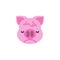 Piggy Nauseated Face Emoji flat icon