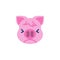 Piggy Persevering Face Emoji flat icon