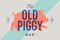 Piggy, pig, pork. Vintage label, logo, sticker, poster for bar, restaurant, pub, cafe