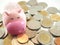 Piggy, save and collected coins