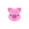 Piggy Worried Face Emoji flat icon