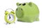 Piggybank and alarm-clock