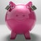 Piggybank With Locked Ears Showing Monetary Protection