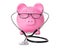 Piggybank With Stethoscope And Eyeglasses