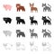 Piglet, animal, domestic, and other web icon in cartoon style. Toys, beast, plaything, icons in set collection.